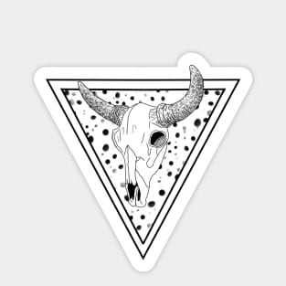 Geometric Cow Skull Sticker